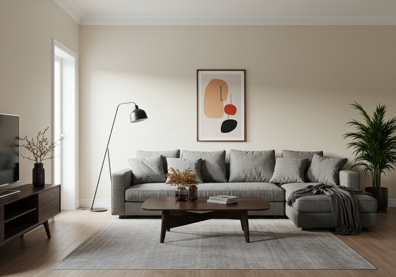 Design intérieur élégant et fonctionnel d'un salon
